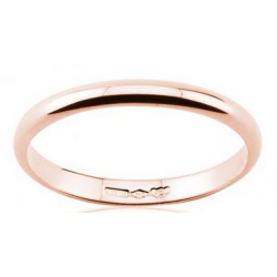 Classic wedding ring half round section 18k