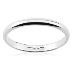 Classic wedding ring half round section 18k