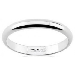 Classic wedding ring half round section 18k