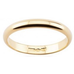 Classic wedding ring half round section 18k